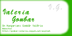 valeria gombar business card