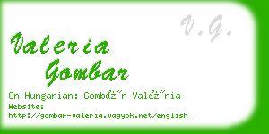 valeria gombar business card